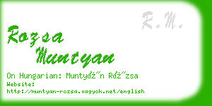 rozsa muntyan business card